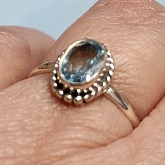 Jewelry - Blue Topaz and Sterling Silver Ring